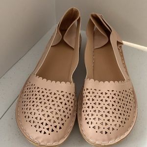 Euro 42 (US Size 10) Tan Soft faux leather Slip-on Moccasins